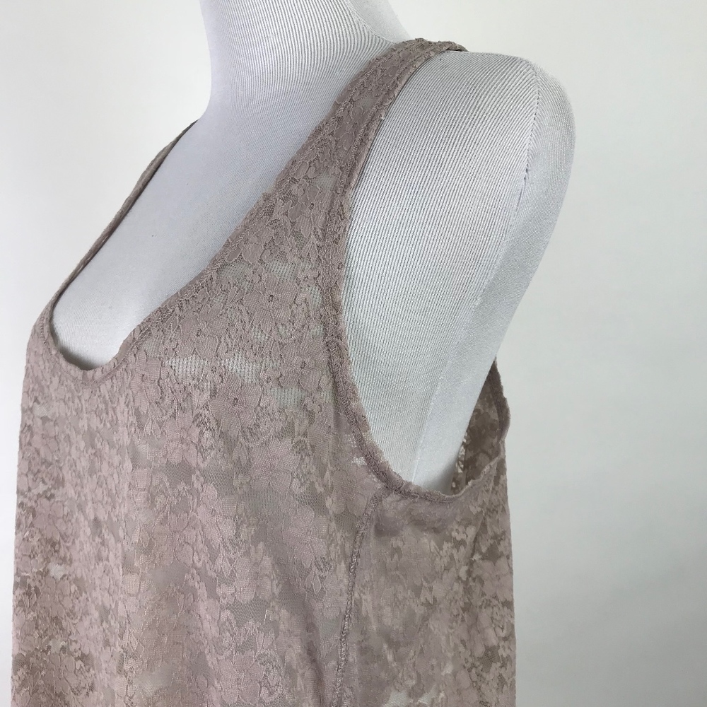 Hinge Racerback Tank Top Lace M #574 - Picture 4 of 8